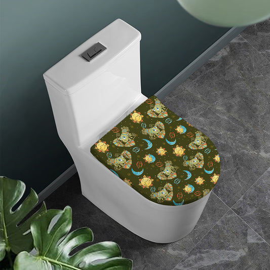 Cute Cartoon Cancer Pattern Print Toilet Lid Cover