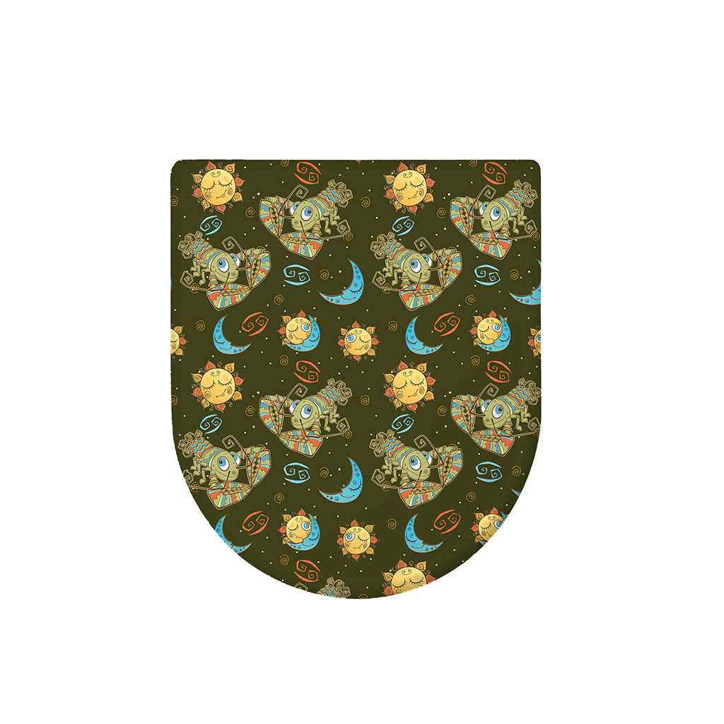 Cute Cartoon Cancer Pattern Print Toilet Lid Cover