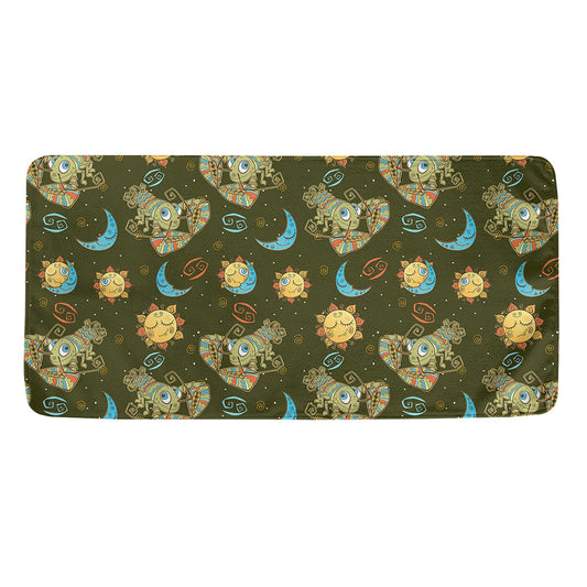 Cute Cartoon Cancer Pattern Print Towel
