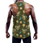 Cute Cartoon Cancer Pattern Print Training Tank Top
