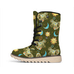Cute Cartoon Cancer Pattern Print Winter Boots