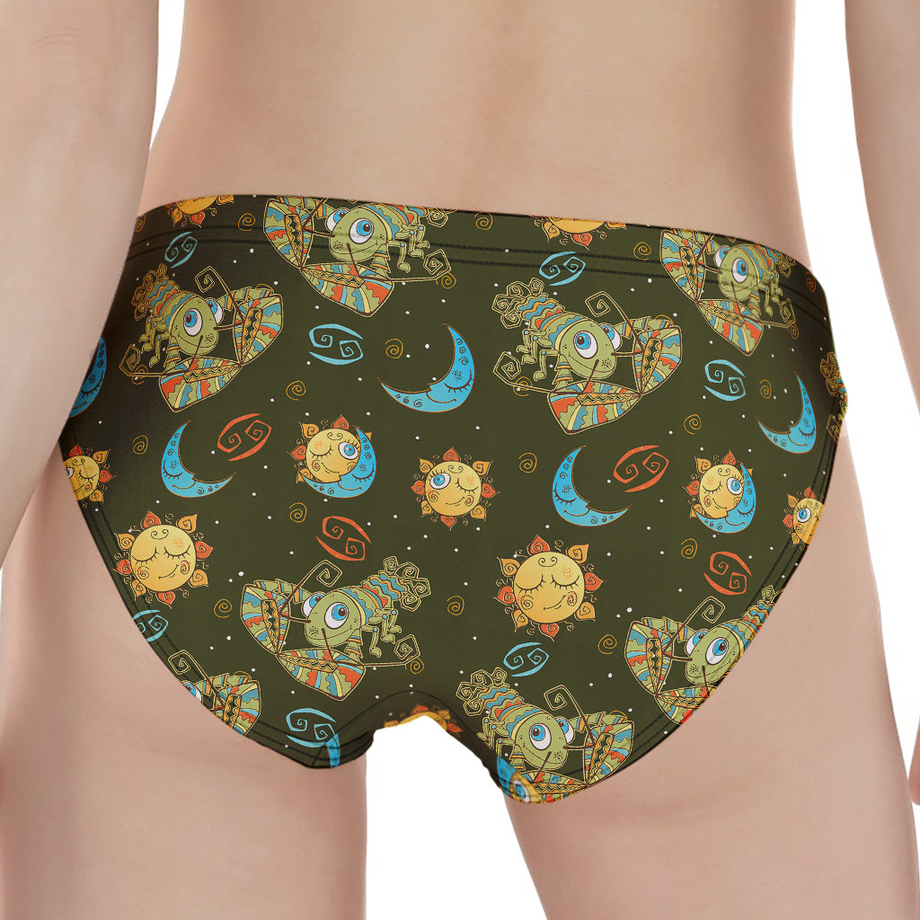 Cute Cartoon Cancer Pattern Print Women's Panties