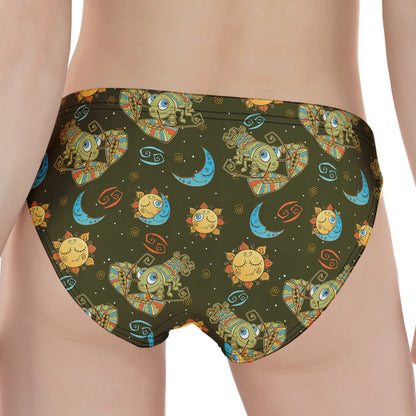 Cute Cartoon Cancer Pattern Print Women's Panties