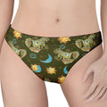 Cute Cartoon Cancer Pattern Print Women's Thong