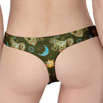 Cute Cartoon Cancer Pattern Print Women's Thong