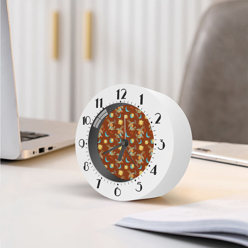 Cute Cartoon Capricorn Pattern Print Alarm Clock