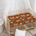 Cute Cartoon Capricorn Pattern Print Baby Crib Sheet