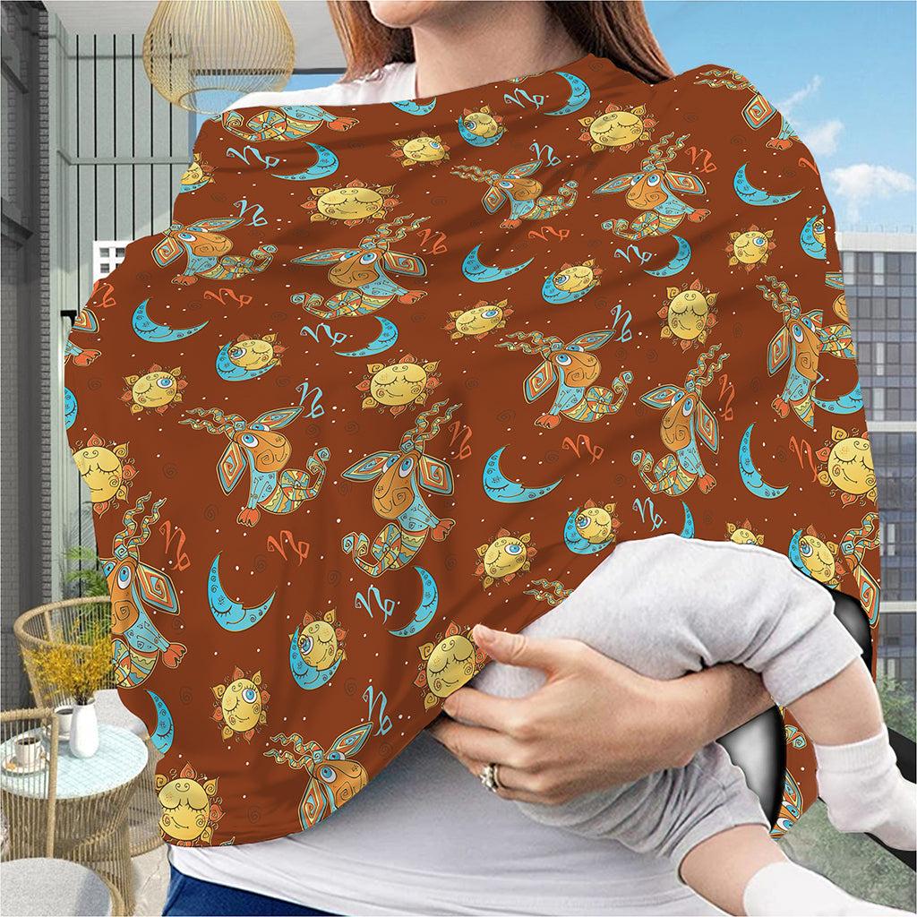 Cute Cartoon Capricorn Pattern Print Baby Seat Cover