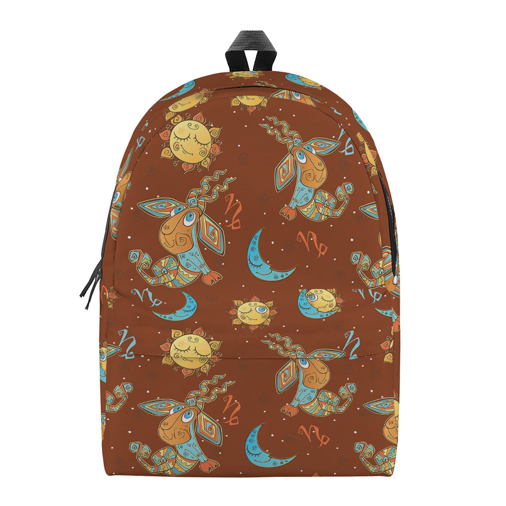Cute Cartoon Capricorn Pattern Print Backpack