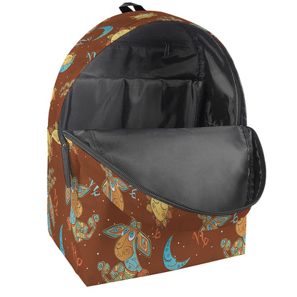 Cute Cartoon Capricorn Pattern Print Backpack