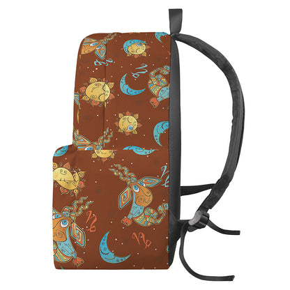 Cute Cartoon Capricorn Pattern Print Backpack