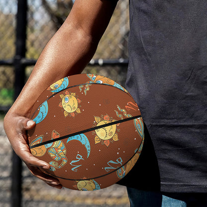 Cute Cartoon Capricorn Pattern Print Basketball