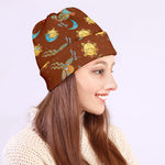 Cute Cartoon Capricorn Pattern Print Beanie