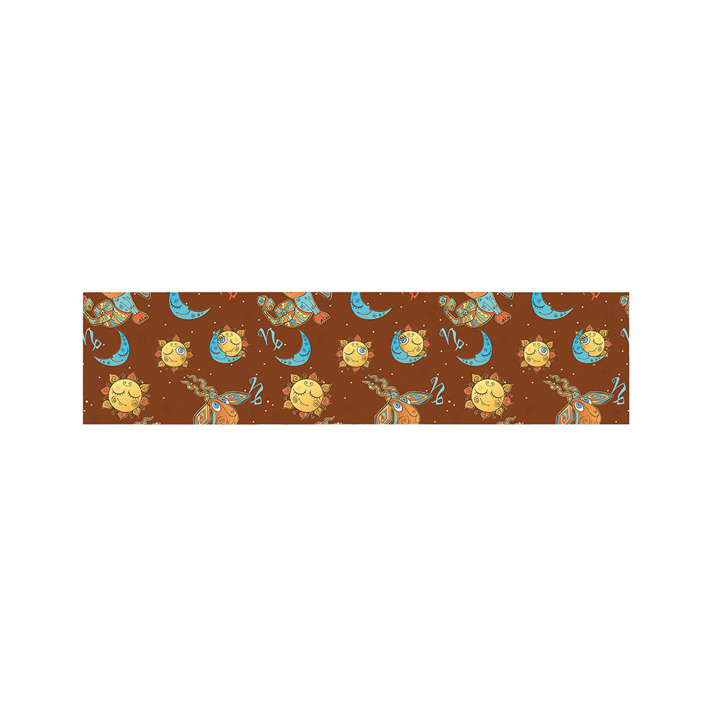 Cute Cartoon Capricorn Pattern Print Bed Runner