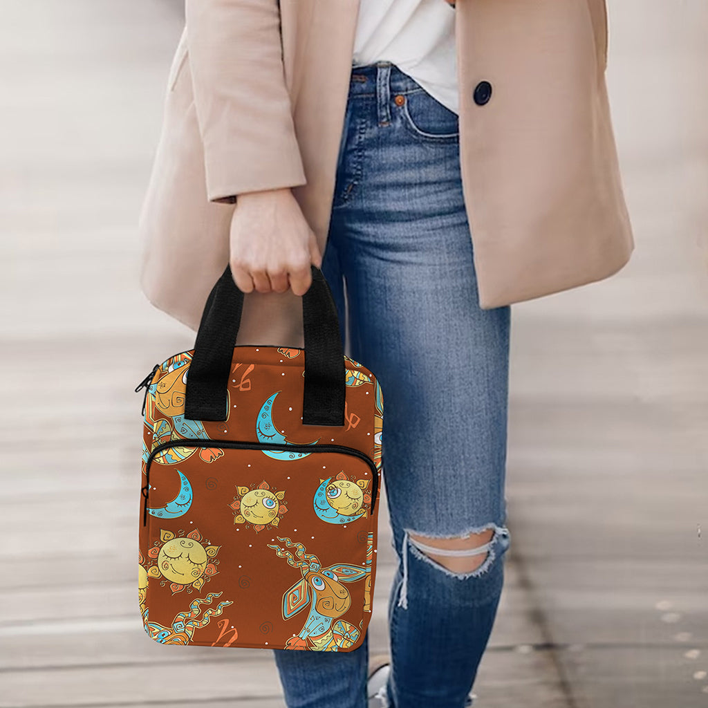 Cute Cartoon Capricorn Pattern Print Bible Tote Bag