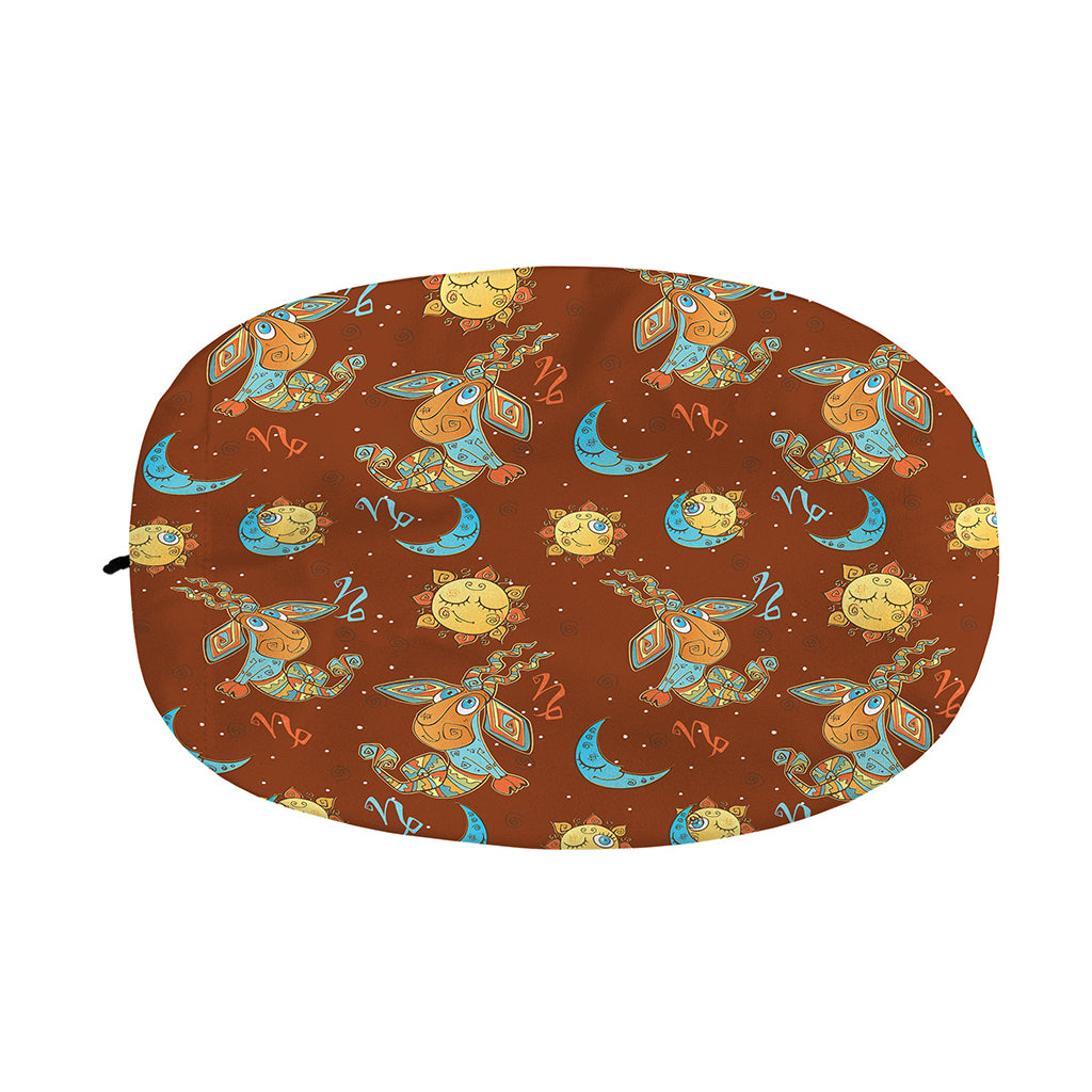 Cute Cartoon Capricorn Pattern Print Car Side Mirror Covers