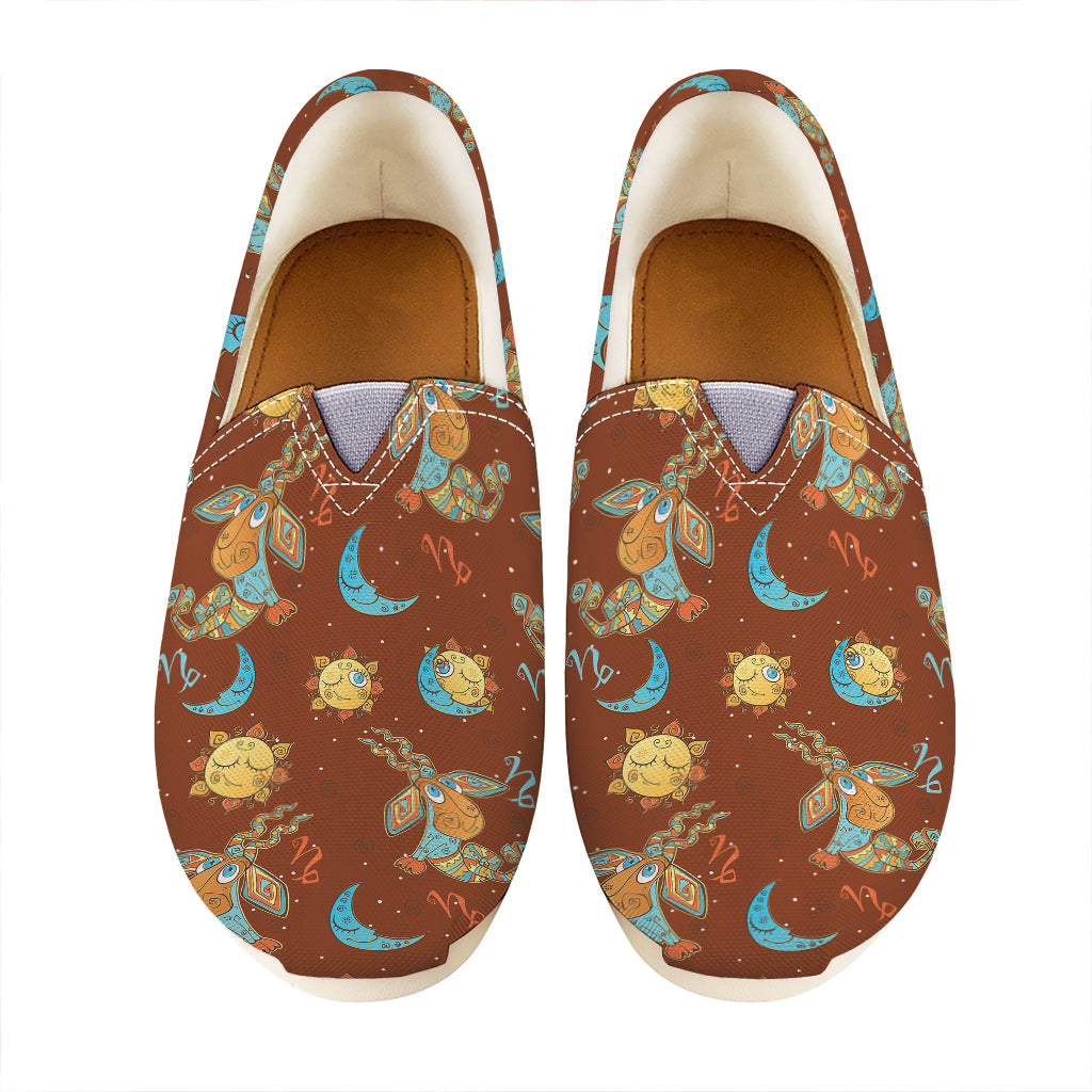 Cute Cartoon Capricorn Pattern Print Casual Shoes