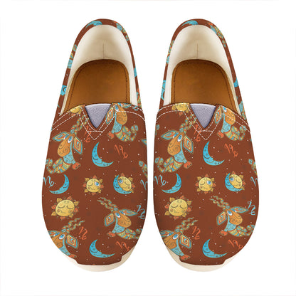Cute Cartoon Capricorn Pattern Print Casual Shoes