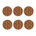 Cute Cartoon Capricorn Pattern Print Coaster Set