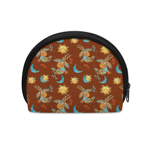 Cute Cartoon Capricorn Pattern Print Coin Purse