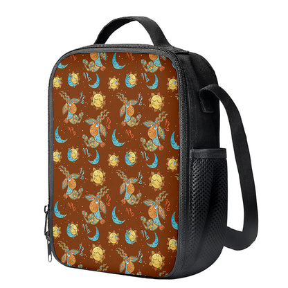 Cute Cartoon Capricorn Pattern Print Crossbody Lunch Bag