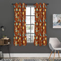 Cute Cartoon Capricorn Pattern Print Grommet Curtain Panels