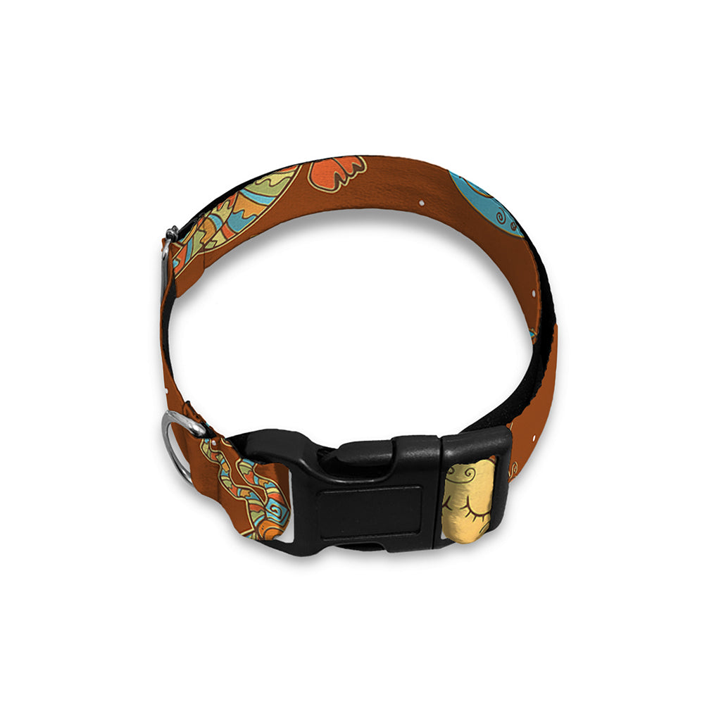 Cute Cartoon Capricorn Pattern Print Dog Collar