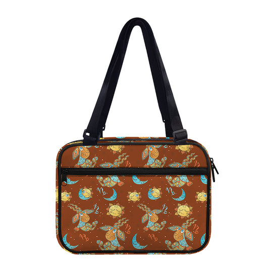 Cute Cartoon Capricorn Pattern Print Double Strap Bible Bag