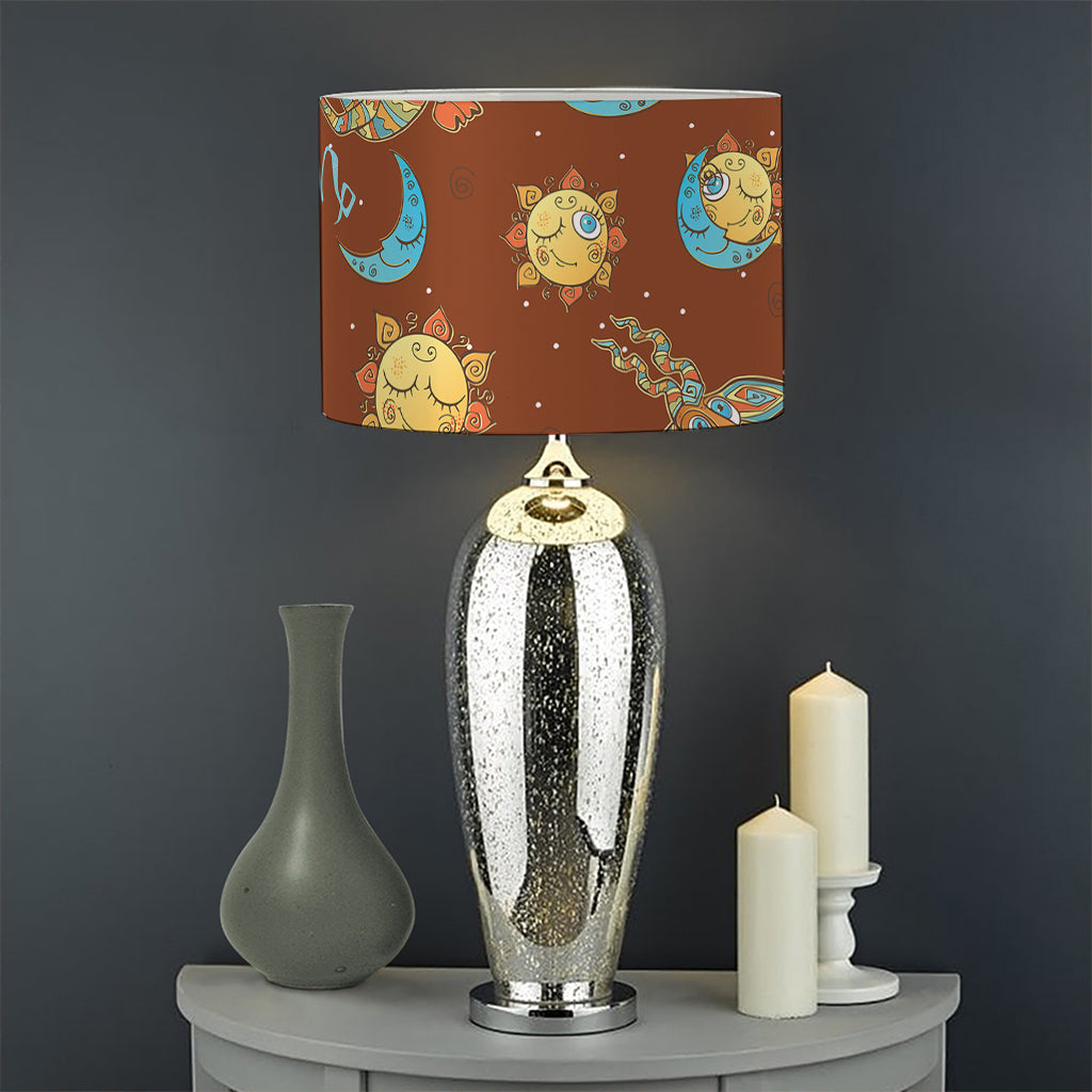 Cute Cartoon Capricorn Pattern Print Drum Lamp Shade