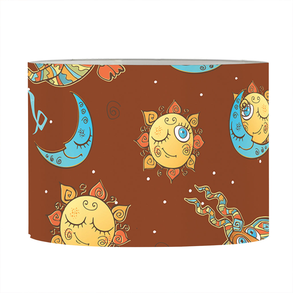 Cute Cartoon Capricorn Pattern Print Drum Lamp Shade