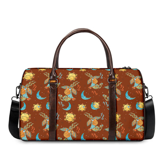 Cute Cartoon Capricorn Pattern Print Duffle Bag