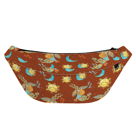 Cute Cartoon Capricorn Pattern Print Fanny Pack