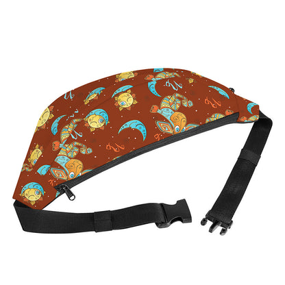 Cute Cartoon Capricorn Pattern Print Fanny Pack