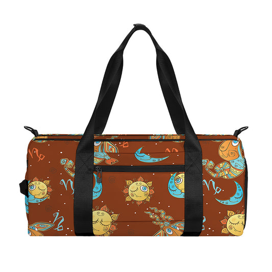 Cute Cartoon Capricorn Pattern Print Gym Bag