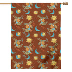 Cute Cartoon Capricorn Pattern Print House Flag