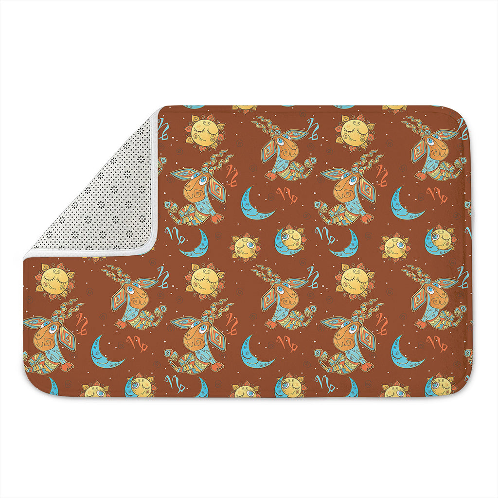 Cute Cartoon Capricorn Pattern Print Indoor Door Mat