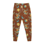 Cute Cartoon Capricorn Pattern Print Jogger Pants