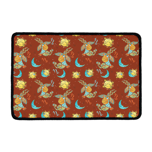 Cute Cartoon Capricorn Pattern Print Kitchen Mat