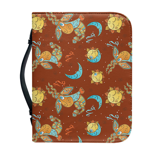 Cute Cartoon Capricorn Pattern Print Leather Bible Cover