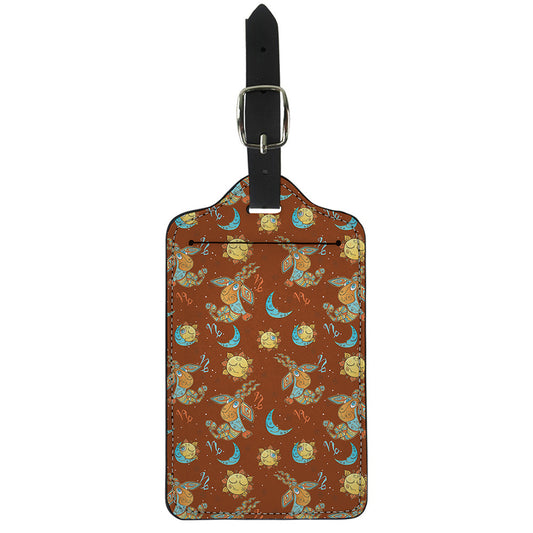 Cute Cartoon Capricorn Pattern Print Luggage Tag