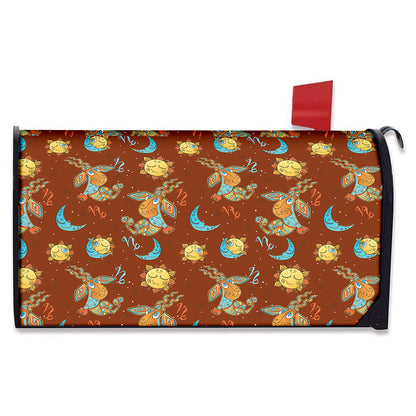 Cute Cartoon Capricorn Pattern Print Mailbox Cover