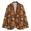 Cute Cartoon Capricorn Pattern Print Men's Blazer