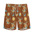 Cute Cartoon Capricorn Pattern Print Men's Athletic Shorts