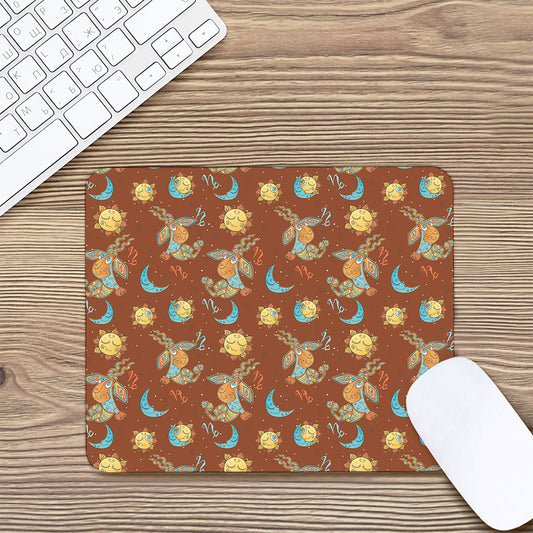 Cute Cartoon Capricorn Pattern Print Mouse Pad