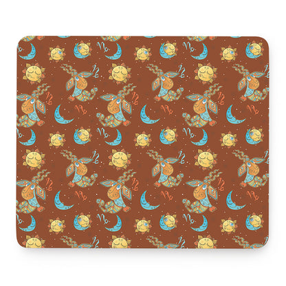 Cute Cartoon Capricorn Pattern Print Mouse Pad