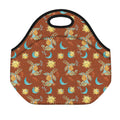 Cute Cartoon Capricorn Pattern Print Neoprene Lunch Bag