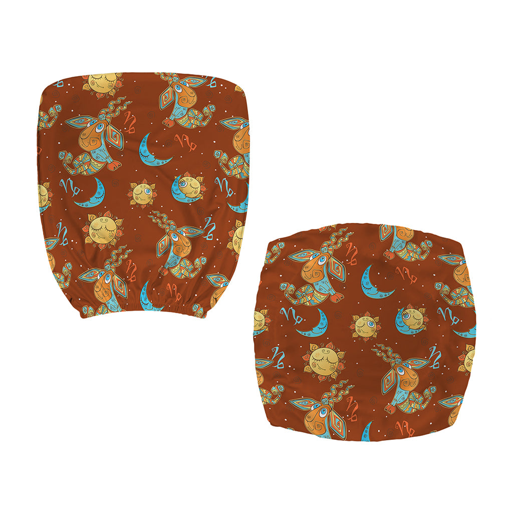 Cute Cartoon Capricorn Pattern Print Office Chair Cover
