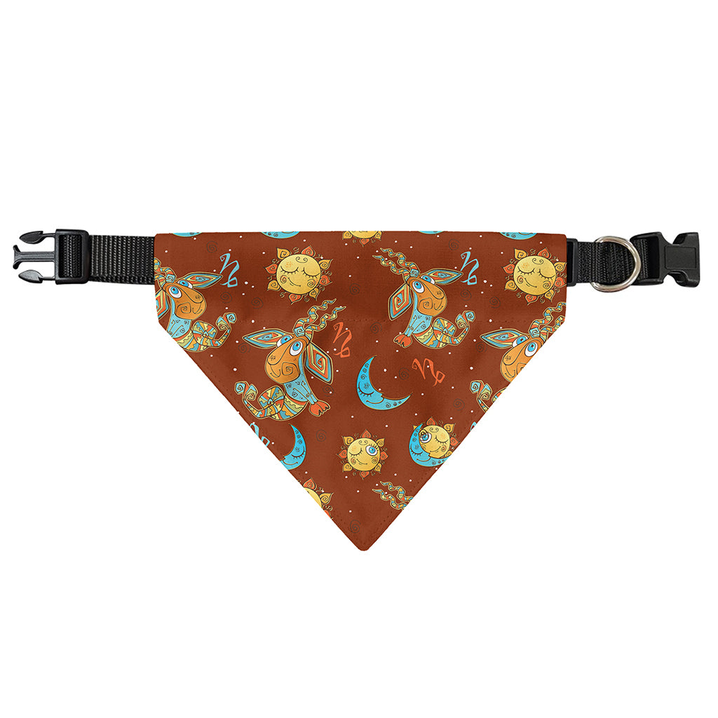 Cute Cartoon Capricorn Pattern Print Over The Collar Dog Bandana