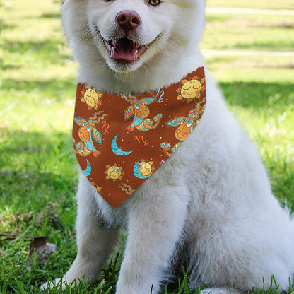 Cute Cartoon Capricorn Pattern Print Over The Collar Dog Bandana