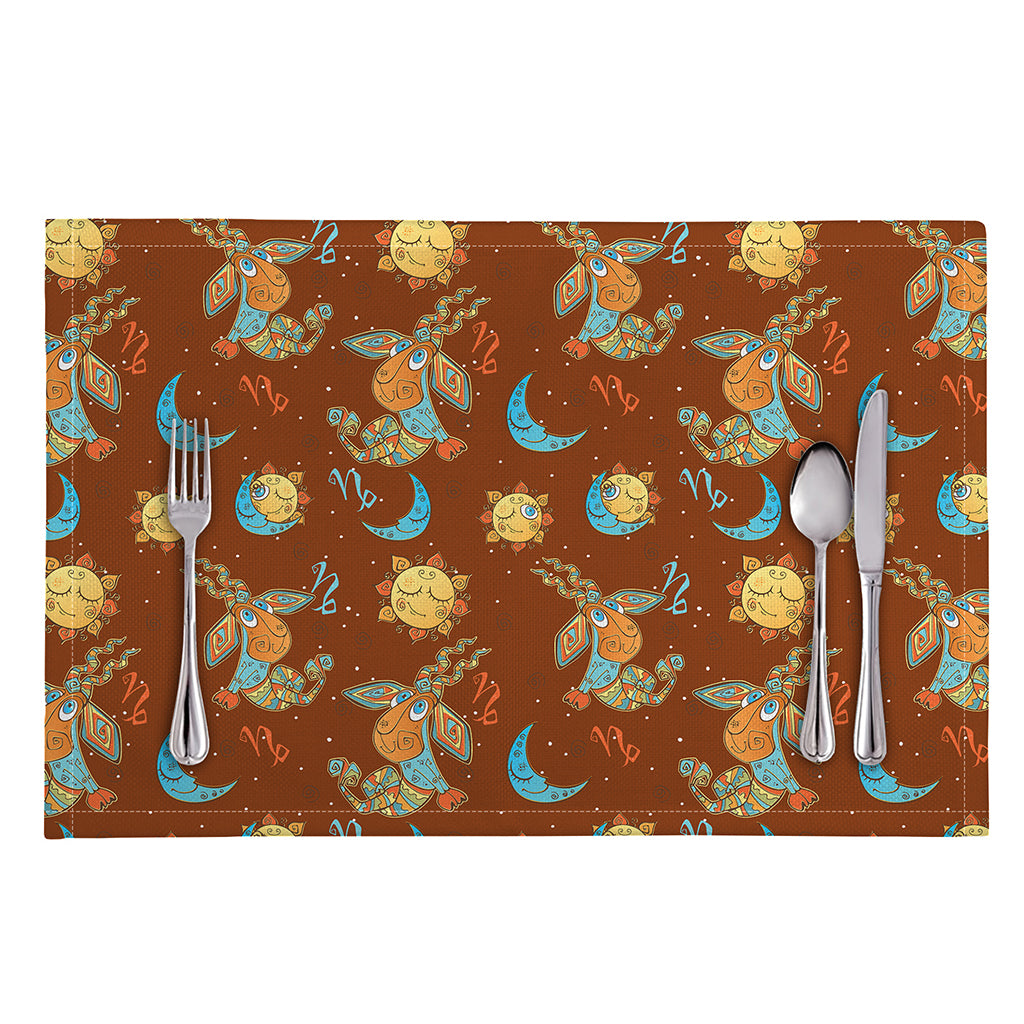 Cute Cartoon Capricorn Pattern Print Placemat